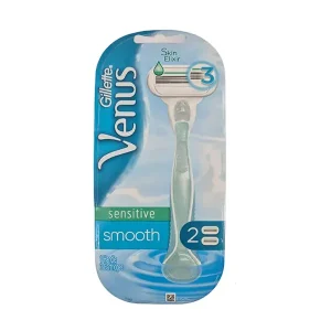 ژیلت دستگاه سه لبه ونوس اسموت با دو تیغ یدک (اصل) Gillette Venus Smooth