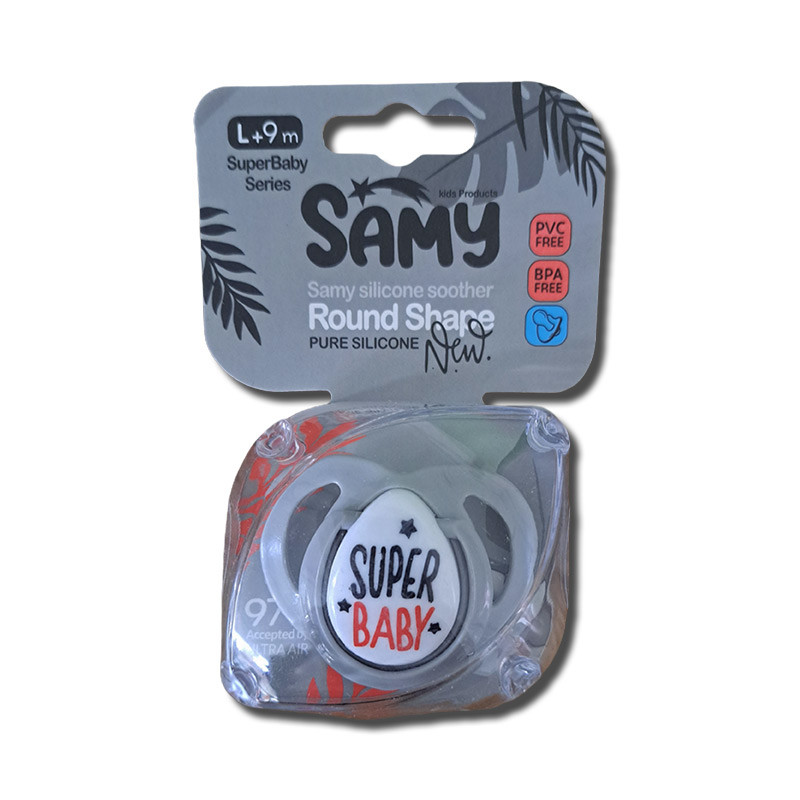 نوک-گرد-SAMY4 پستانک سر گرد بادامی سامی SAMY قاب کریستال - Image 1