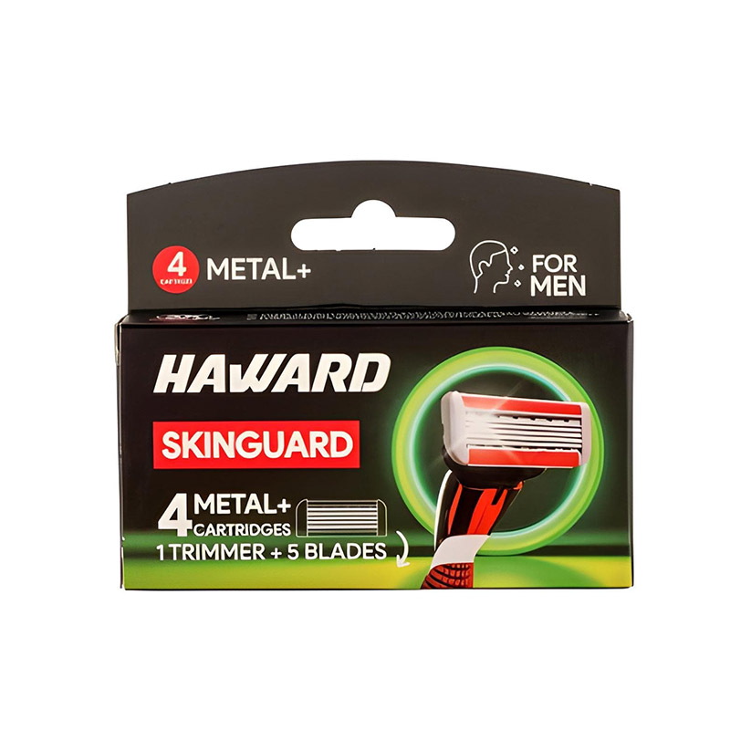 یدک-پنج-لبه-مردانه-مدل-Metal-plus-هاوارد-Haward-بسته-4-عددی تیغ یدک ژیلت پنج لبه مردانه مدل Metal plus هاوارد Haward بسته 4 عددی - Image 1