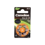 باتری سمعک کملیون Camelion مدل A13 بسته 6 عددی