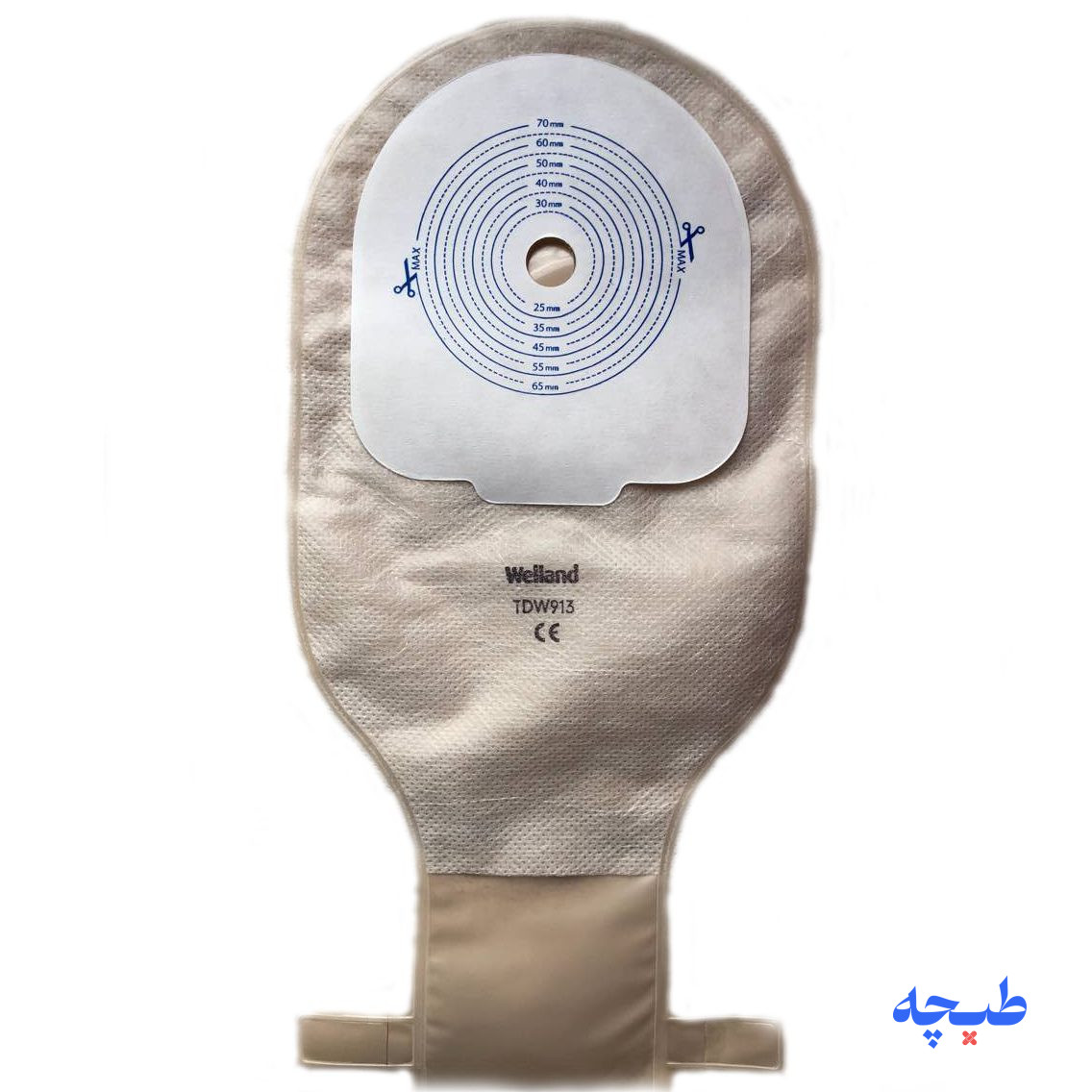 XTDW913.jpg کیسه یک تکه ته باز مات کلوستومی-ایلئوستومی وللند XTDW913 - Image 1