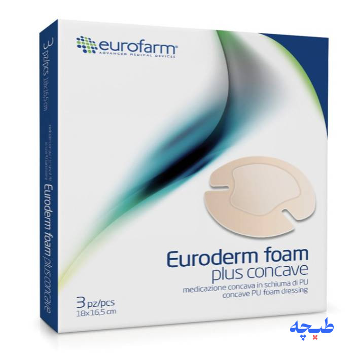 euroderm-foam-concave.jpg پانسمان فوم چسبدار کانکیو پلاس یورودرم یوروفارم