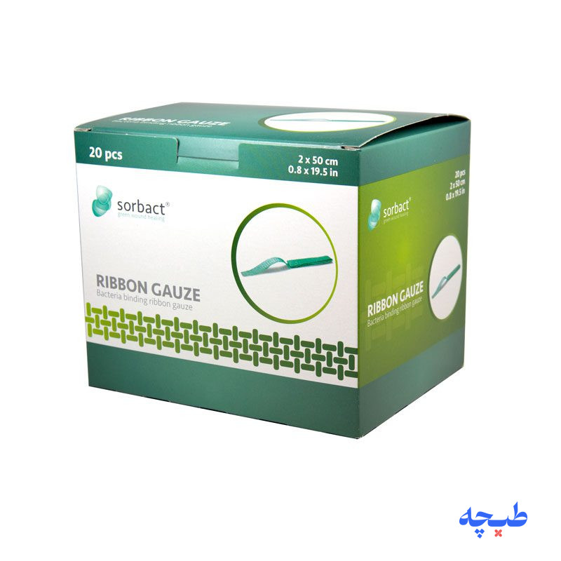 ribbongauze_2x50_package.jpg پانسمان گاز نواری (ریبون گاز) سوربکت - Image 1