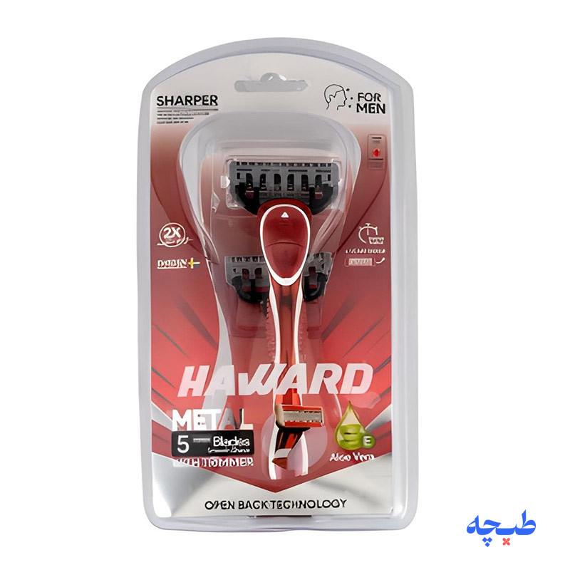 -پنج-لبه-مردانه-مدل-Metal-با-دو-یدک-هاوارد-Haward.jpg ژیلت دستگاه پنج لبه مردانه مدل Metal با دو یدک هاوارد Haward - Image 1