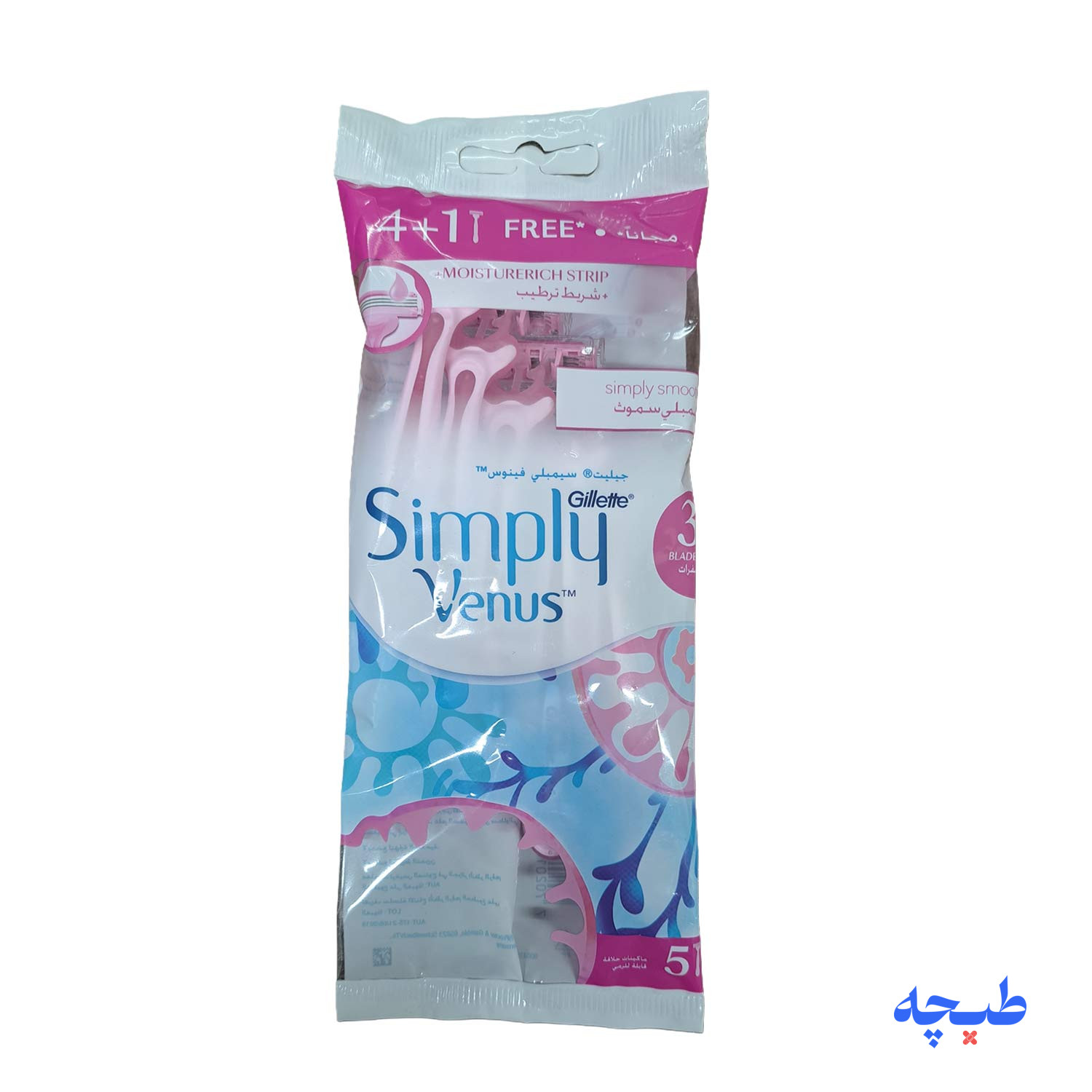 -لبه-ونوس-Simply-Venus-بسته-5-عددیGillette3.jpg ژیلت سه لبه ونوس مدل Simply Venus بسته 5 عددی (اصل) Gillette - Image 1
