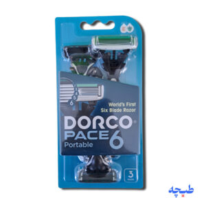 ژیلت مردانه دورکو صابون دار 6 لبه 3 عددی مدل SXA100-B3 (اصل) dorco