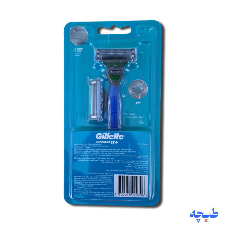 -تری-MACH3-با-یک-تیغ-یدک.jpg ژیلت دستگاه مدل مچ تری MACH3 با دو یدک (اصل) برند Gillette - Image 1