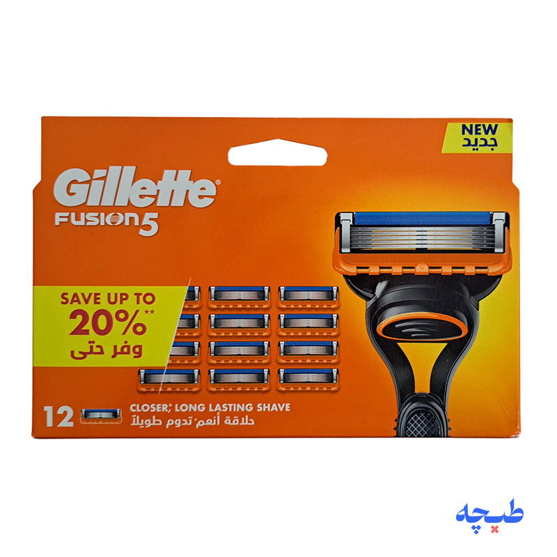 -ژیلت-فیوژن-5-مدل-Fusion-5-بسته-12-عددی-اصل-برند-Gillette.jpg تیغ یدک ژیلت فیوژن 5 مدل Fusion 5 بسته 12 عددی (اصل) برند Gillette - Image 1